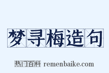 梦寻梅造句是什么意思的图片